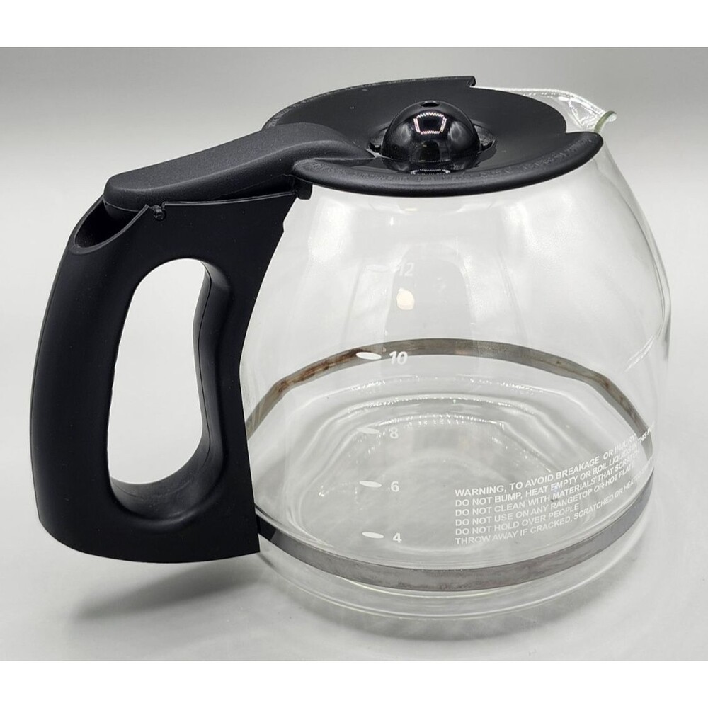 Mr. Coffee 12 Cup Replacement Coffee Pot Glass Carafe Black Clear Replacement